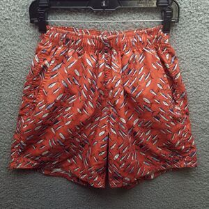 Guy Harvy Men's S Fish Animal Print Orange Trunks Swimwear 25" 6.25" 11.25"